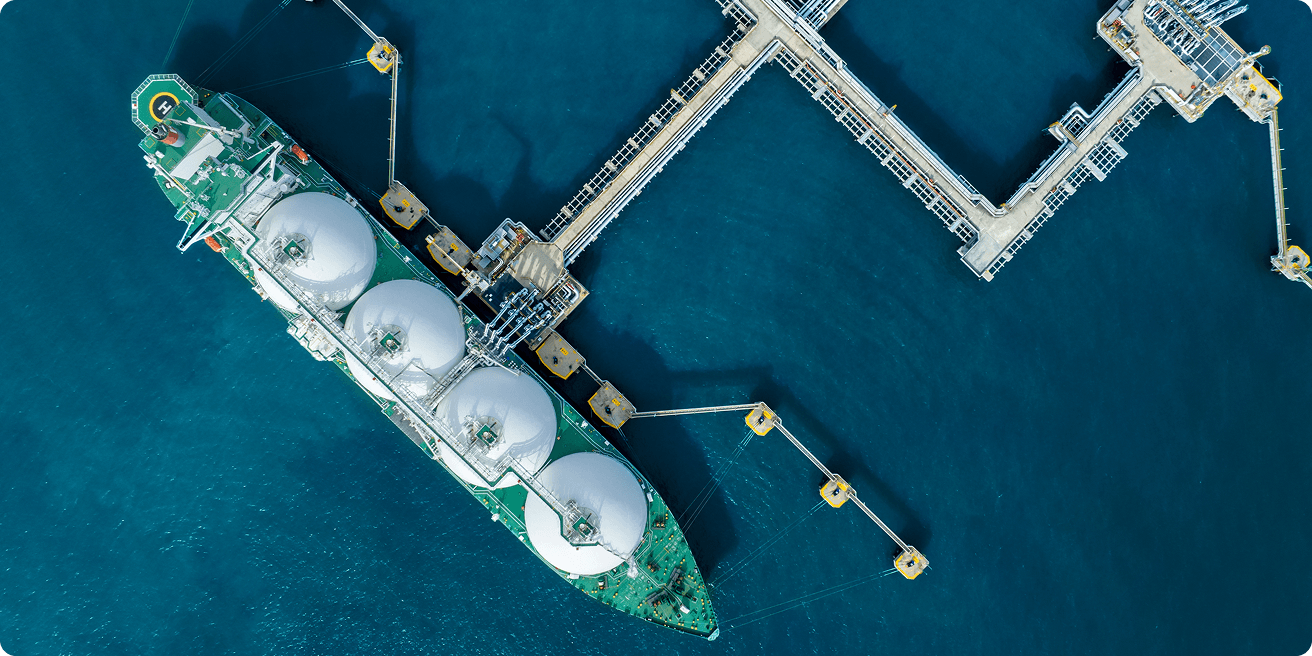 Oil Tanker and Industrial Facility